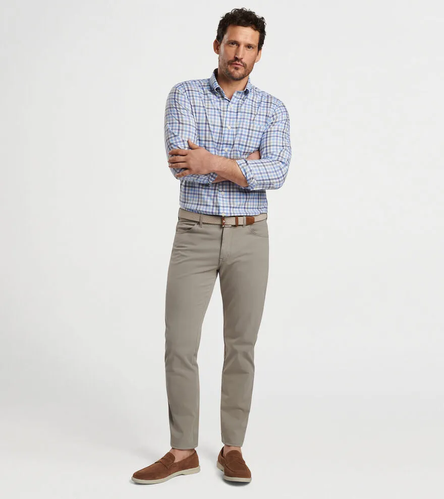 Peter Millar Signature Sateen Five-Pocket Pant - Gale Grey