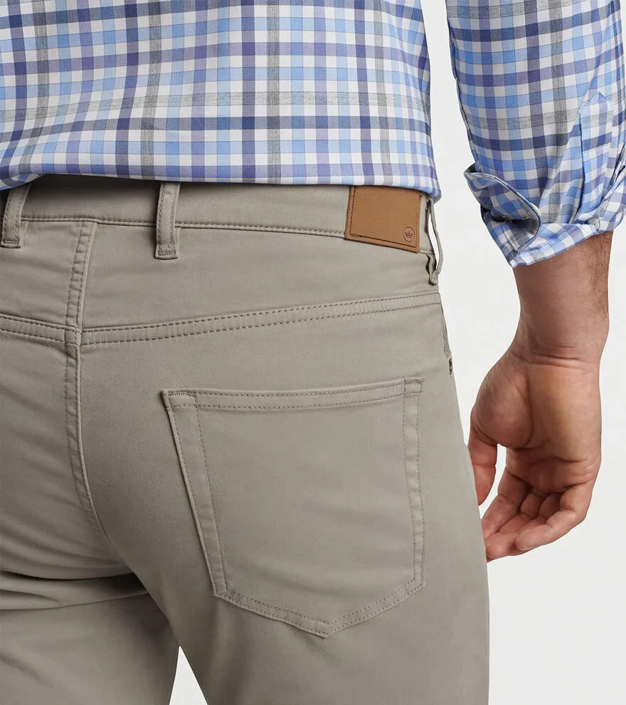 Peter Millar Signature Sateen Five-Pocket Pant - Gale Grey