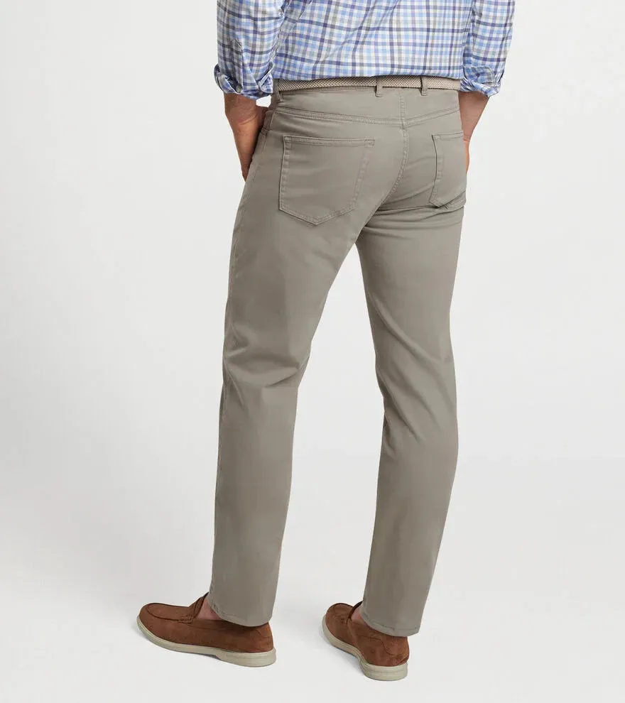 Peter Millar Signature Sateen Five-Pocket Pant - Gale Grey