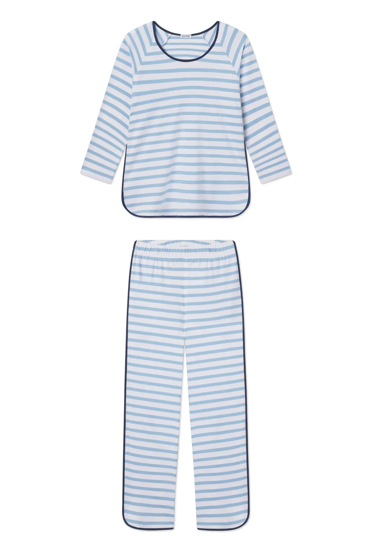 Pima Long-Long Set in Classic Blue