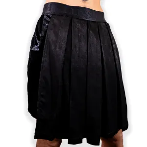 Pleated Fancy Elastic Waist Skort