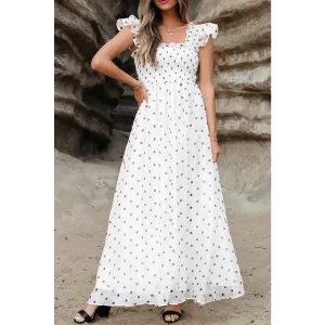 Polka dot maxi dress