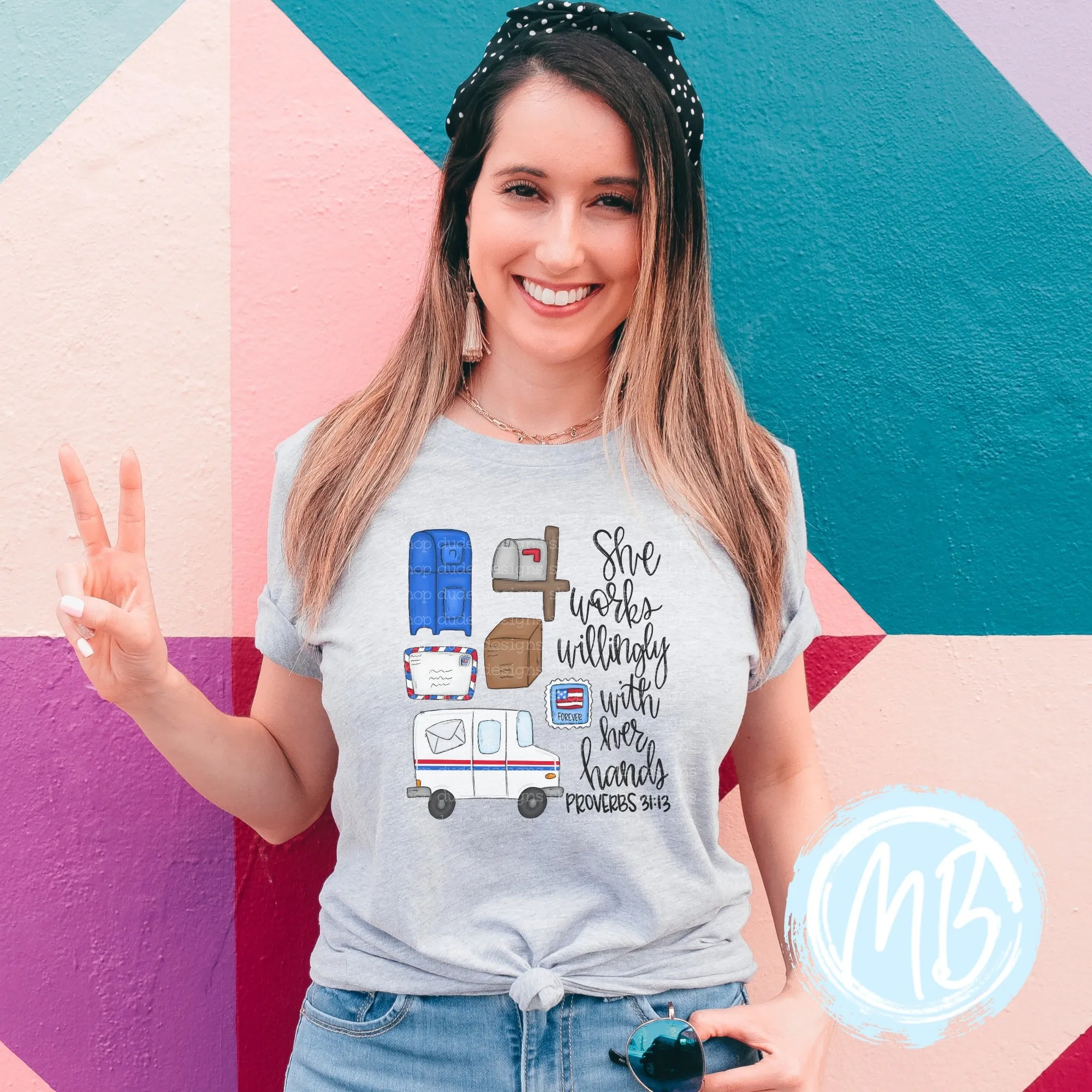 Postal Works Willingly  Tee | Profession | Mail | Women's Tee | Short Sleeve |