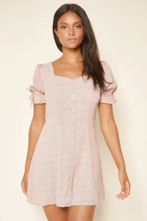 Pretty Polly Polka Dot Button Up Mini Dress
