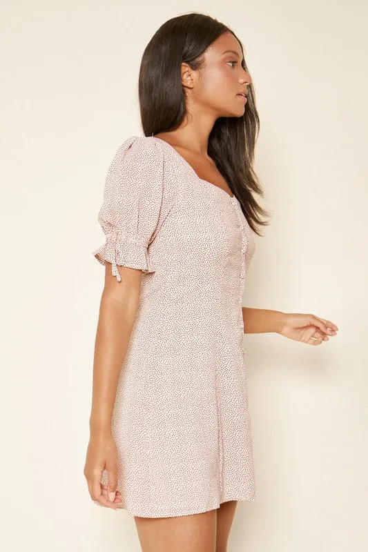 Pretty Polly Polka Dot Button Up Mini Dress