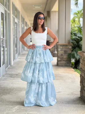 "Amapola" Floral Print Maxi Skirt