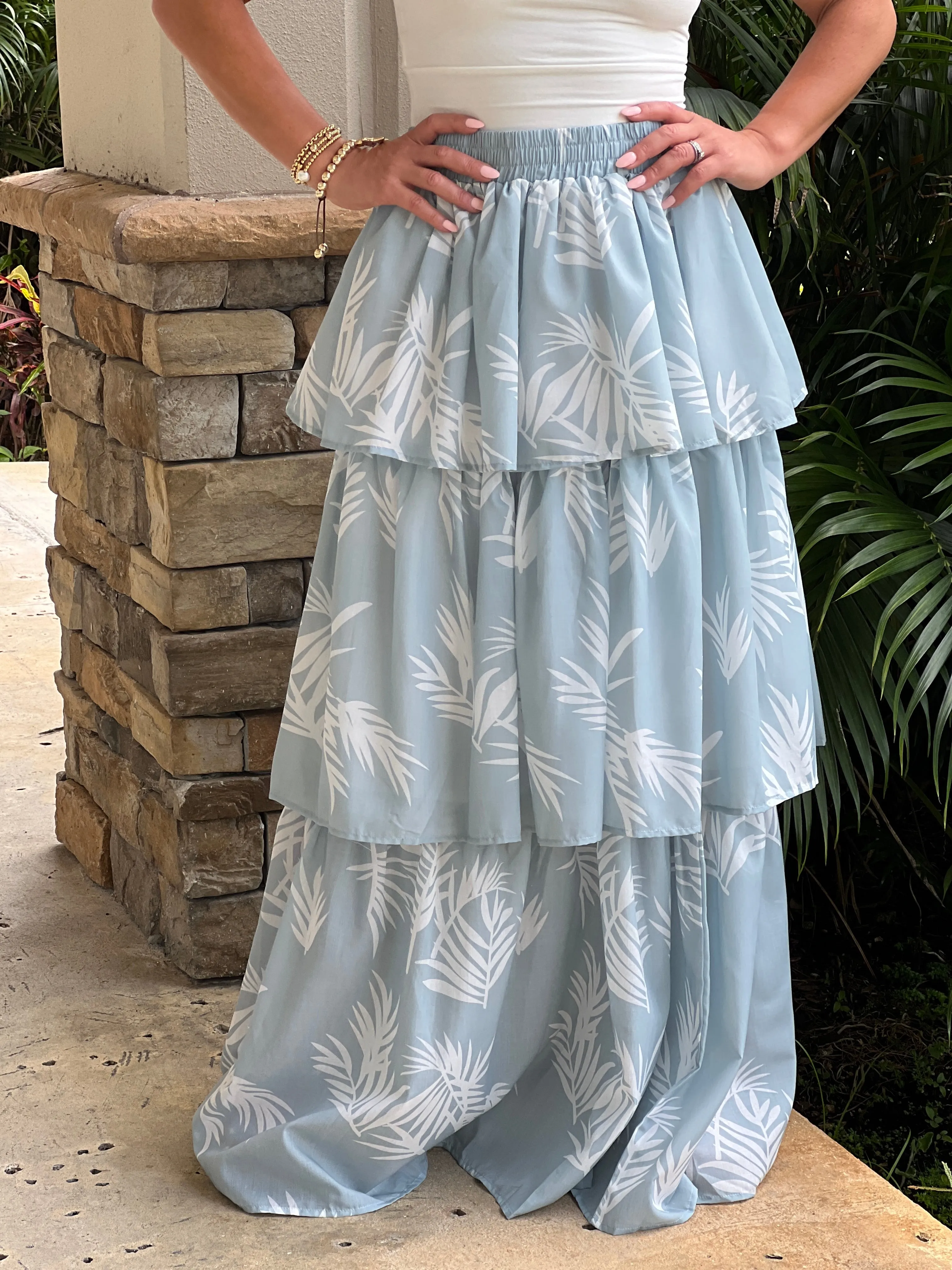 "Amapola" Floral Print Maxi Skirt