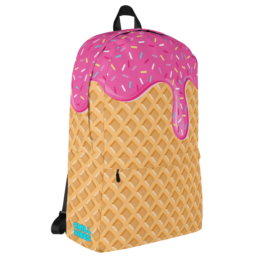 "Chill Vibes" Waffle Cone Backpack