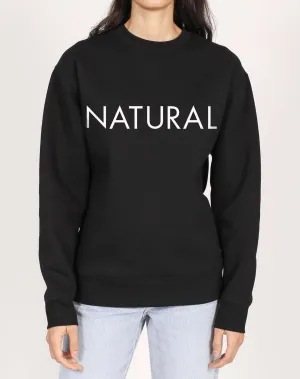"Natural" Classic Crew Neck Sweatshirt | Black