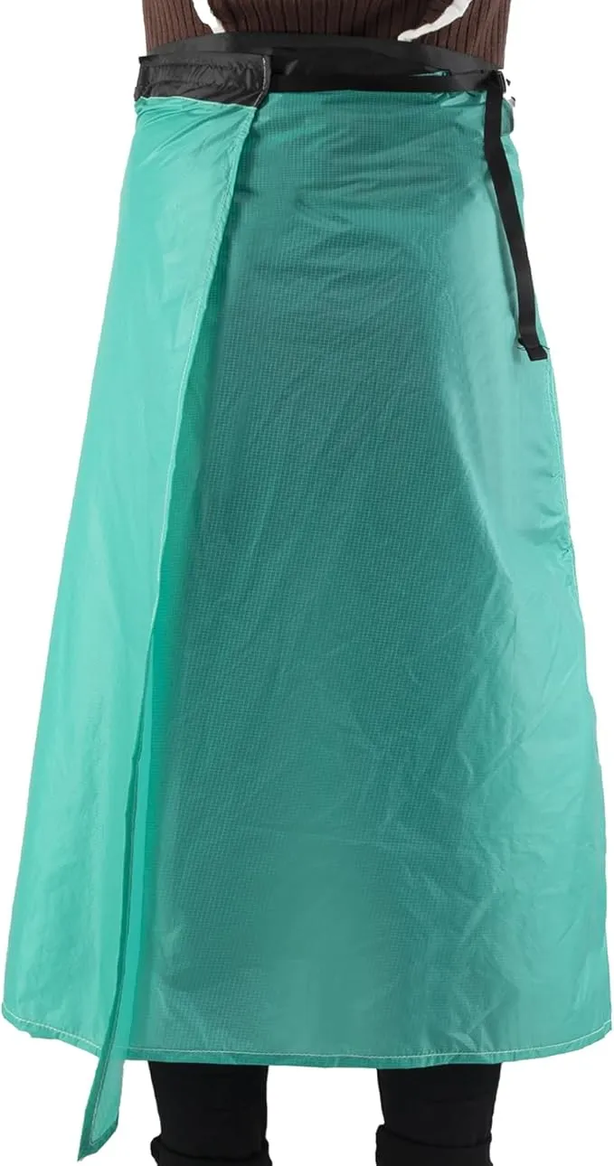 Rain Skirt, Ultra Light Thin Rain Skirt, Waterproof Lightweight Kilt, reathable Windproof Raincoat Rainwear Liner, Packable Windbreak Kilt Skirt for Cycling Riding Camping Hiking