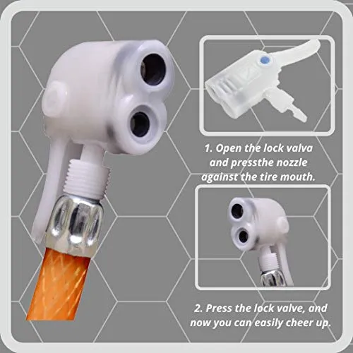 ROYAL WAVES SHAKTIMAN HD Connection AIR Pump B.C.P with Dual Nozzle for BYCYCLE,Bike,CAR etc