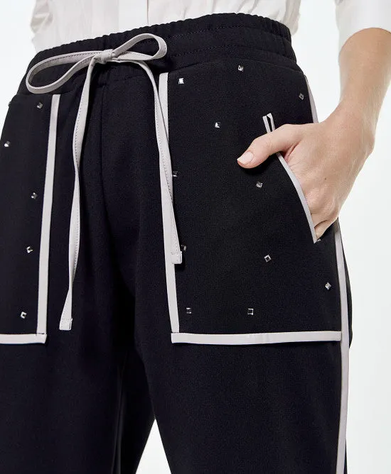 SALE Rhinestone Elastic Waist Pants