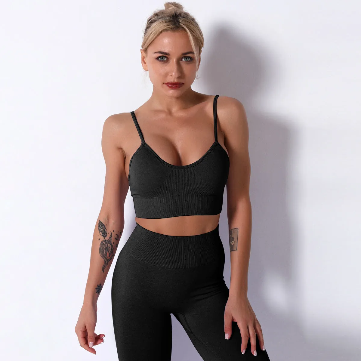 Seamless Yoga Sports Suit Female Summer