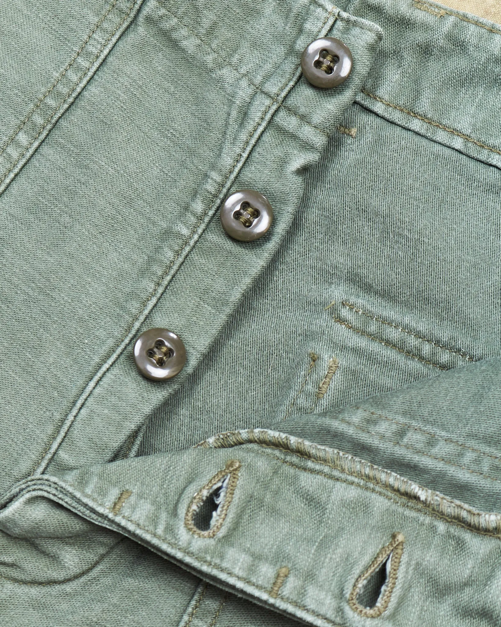Second Hand OrSlow 5002 Fatigue Pants Green Size EU S / JPN 2