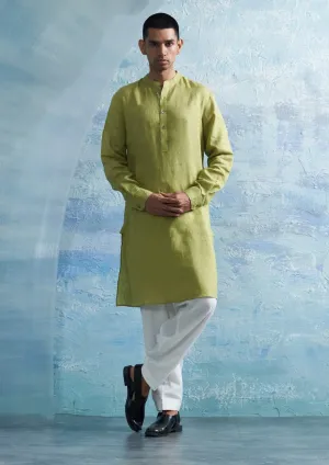 Sheen green straight kurta and salwar