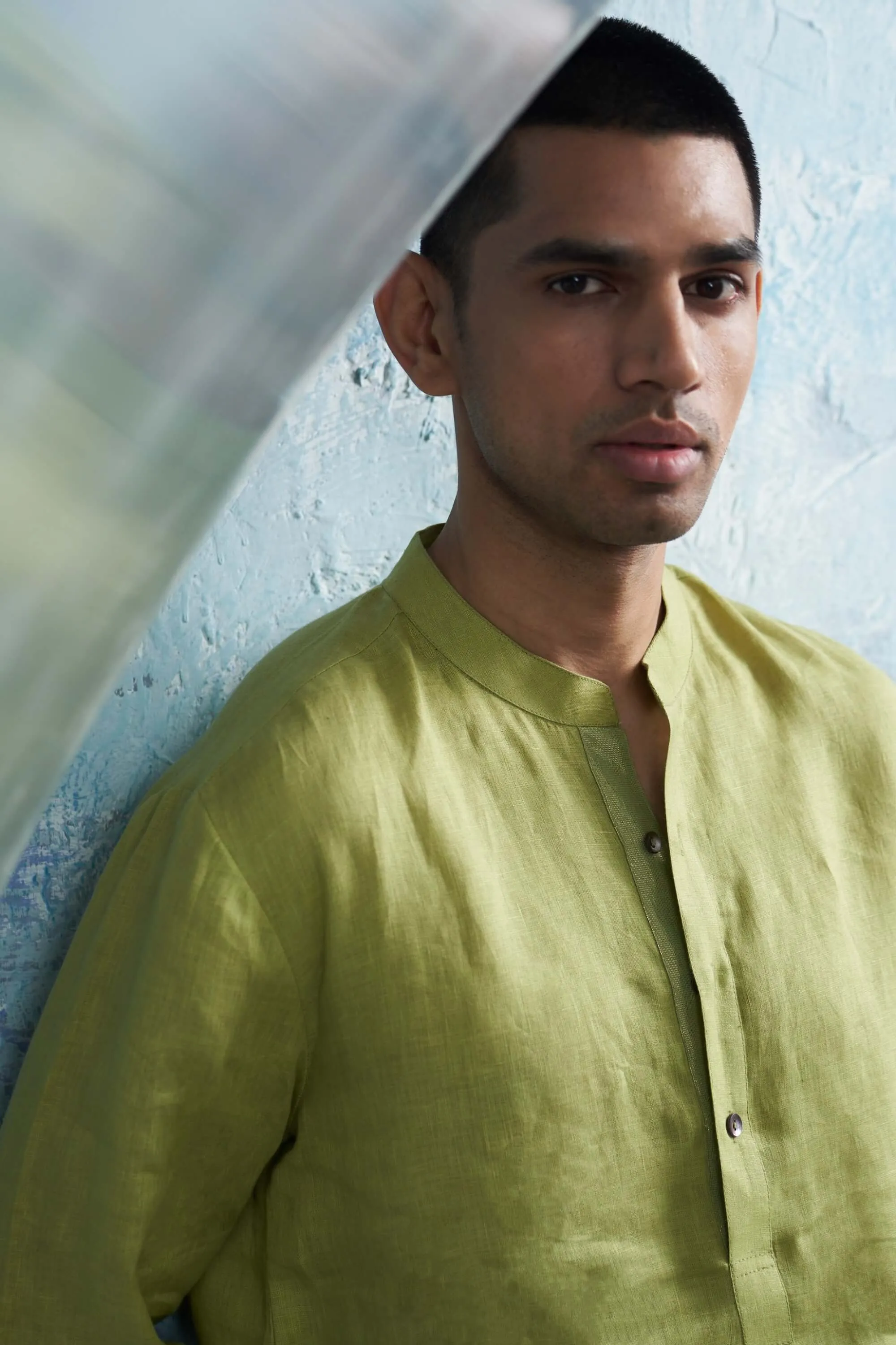 Sheen green straight kurta and salwar