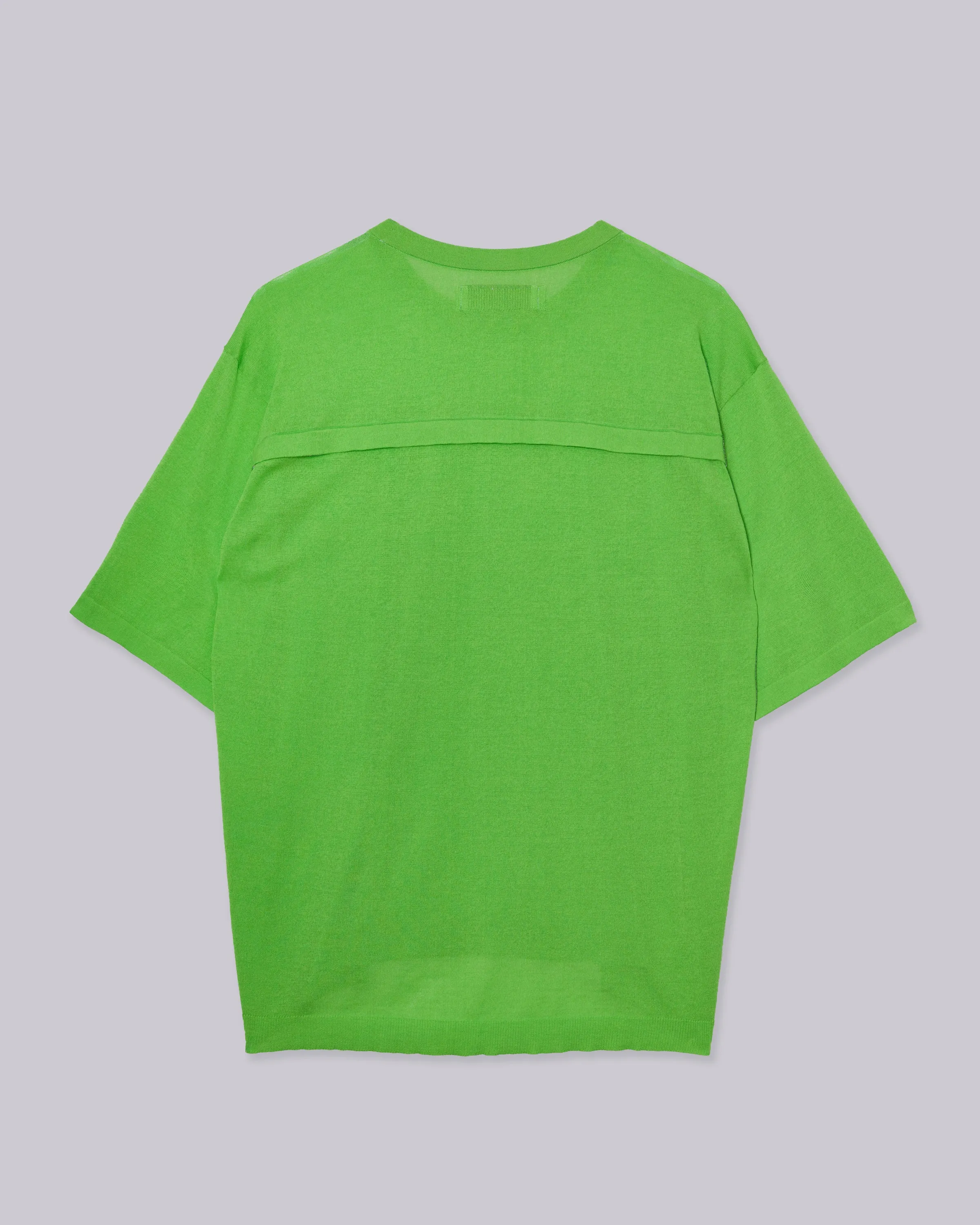 Sheer Knit Tee in Electric Green