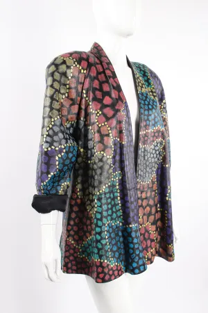 Spotted Leather Swing Jacket