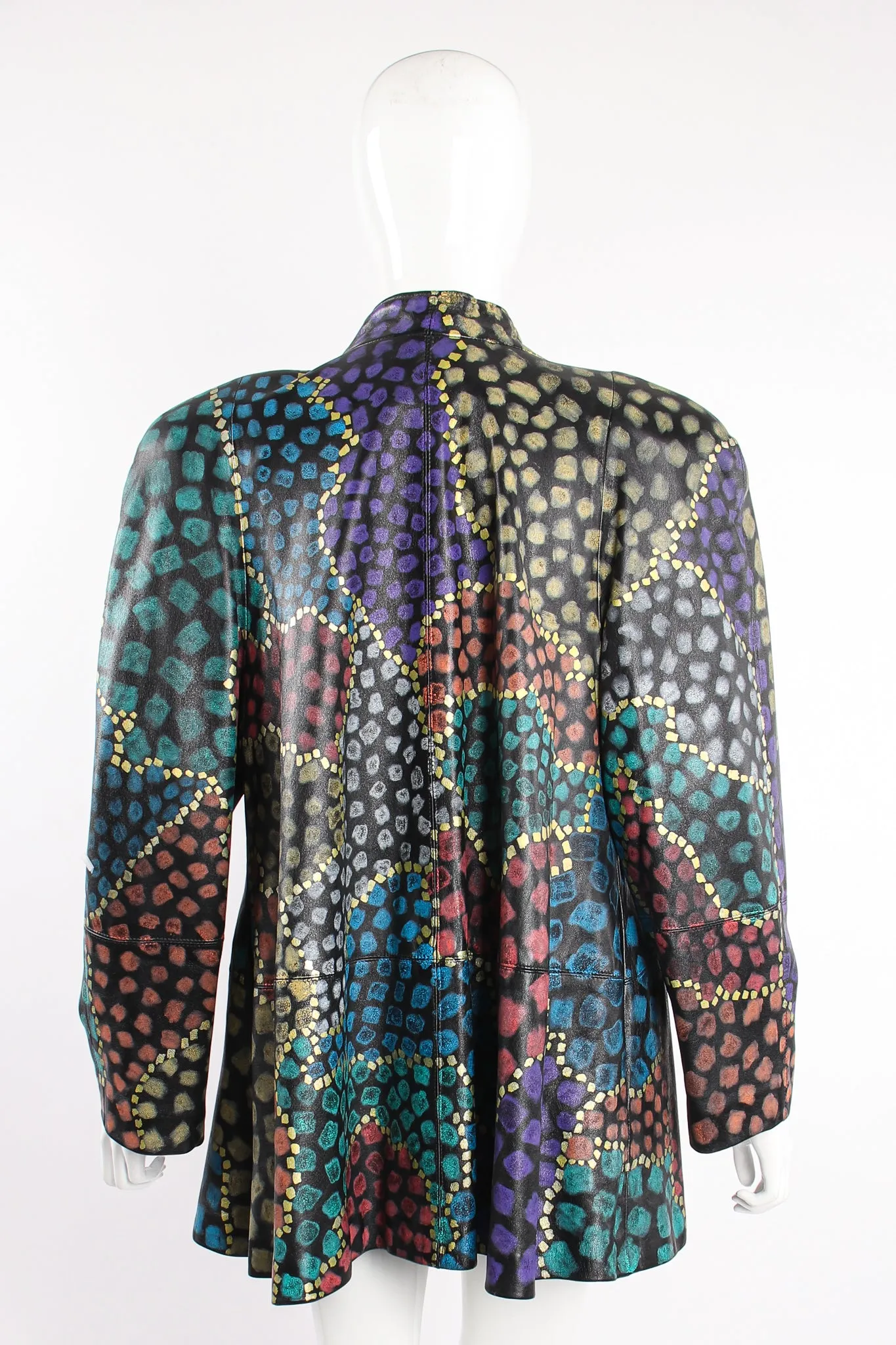 Spotted Leather Swing Jacket