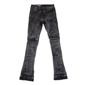STACKED DENIM (BLACK BLEACH)