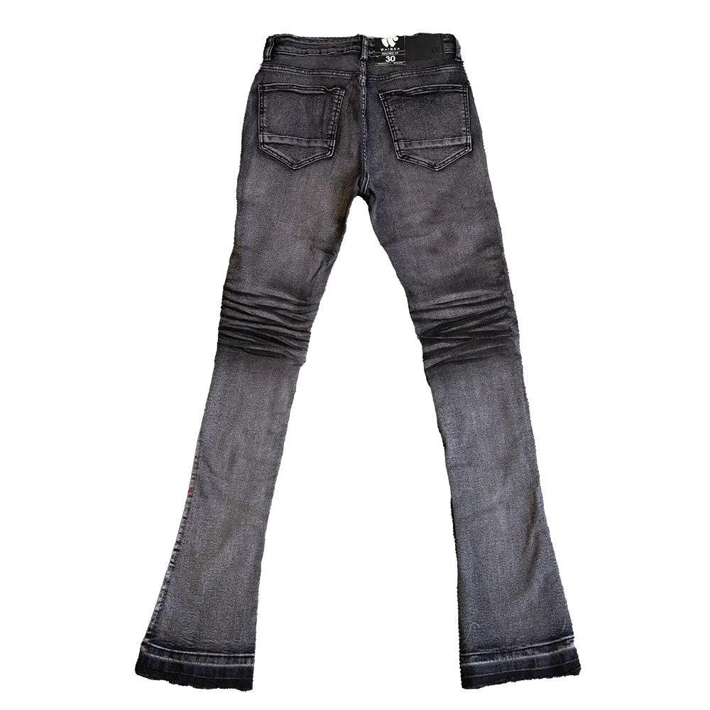 STACKED DENIM (BLACK BLEACH)