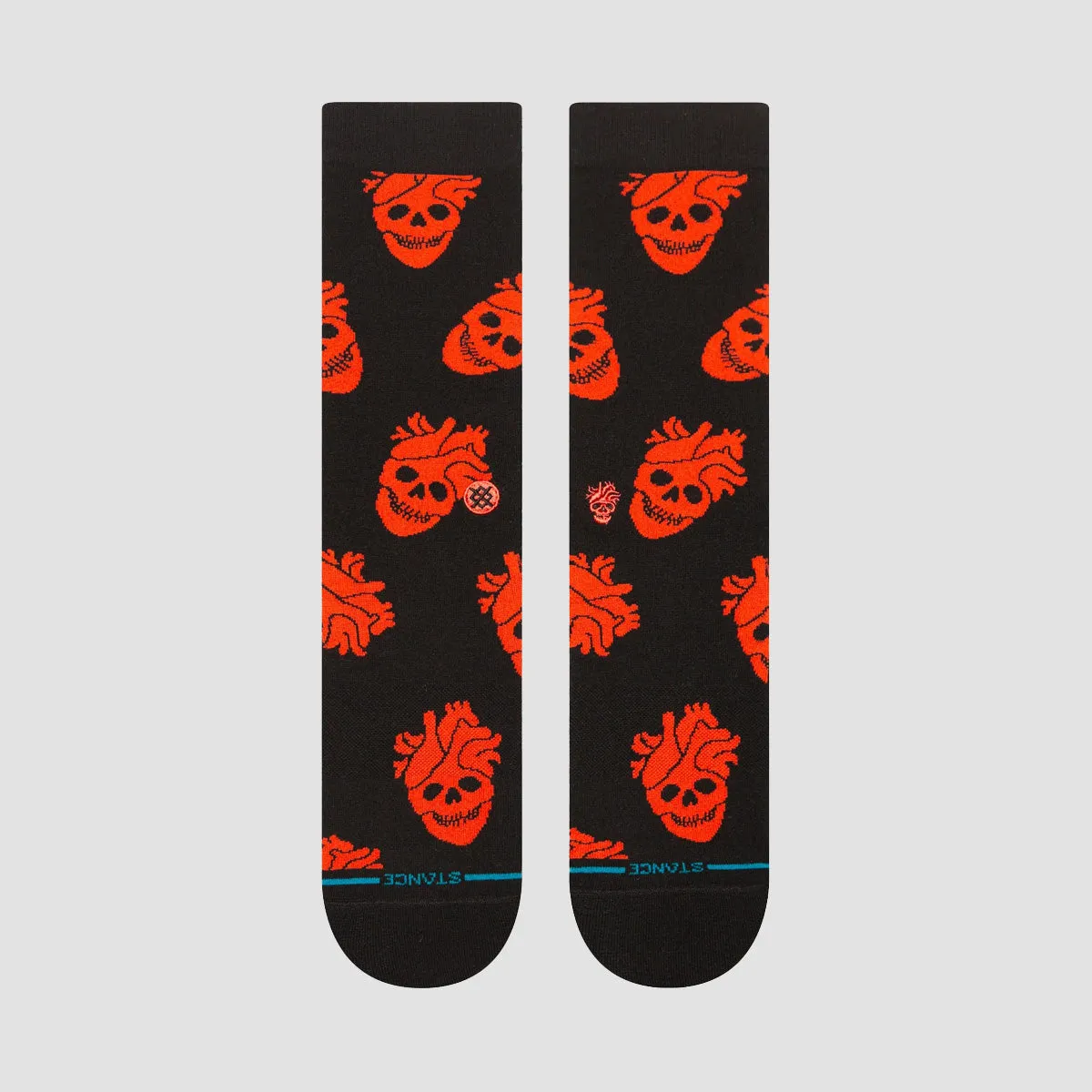 Stance StrangeLove Fallin In Skull Crew Socks Black