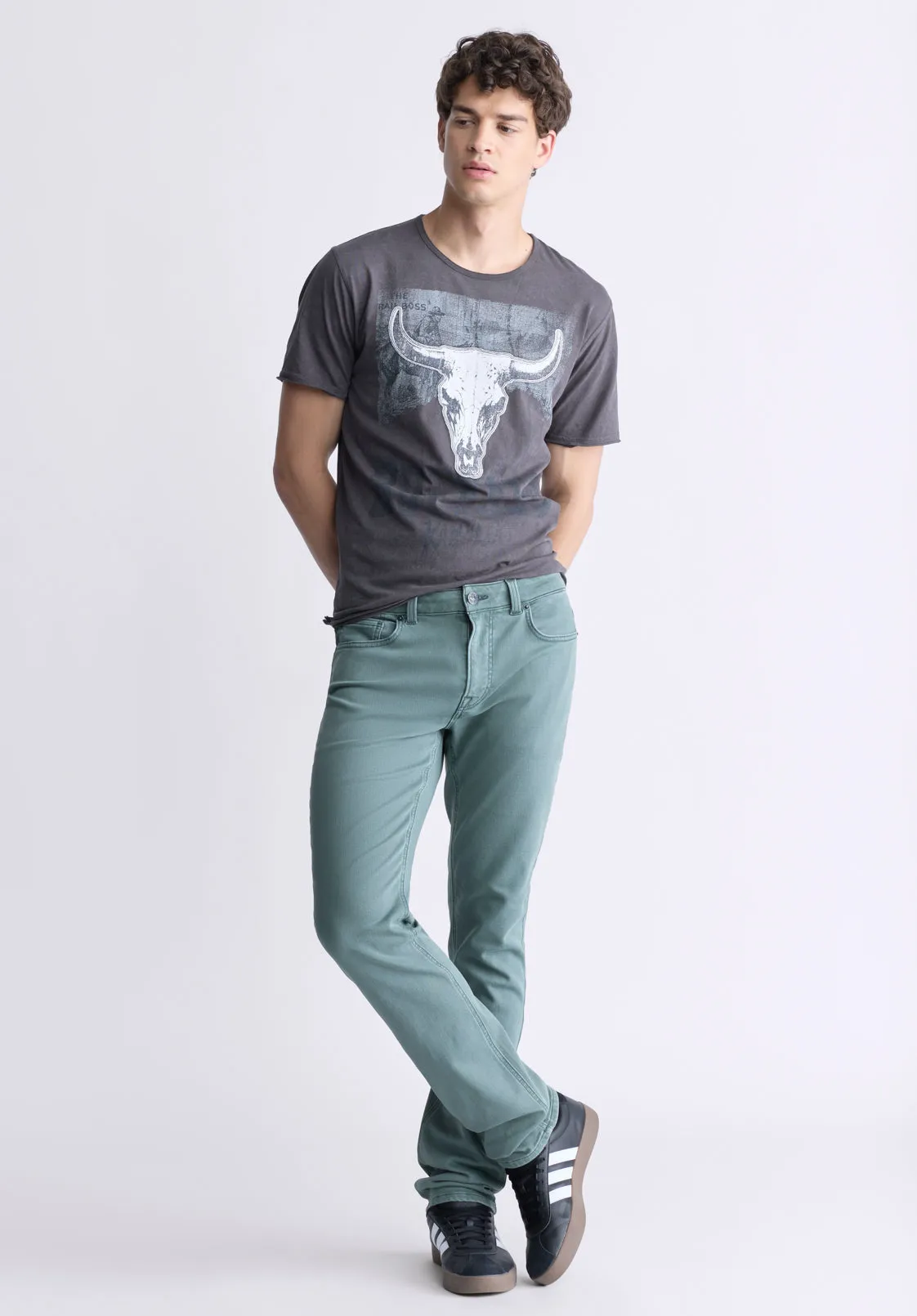 Straight Six Men's Freedom Flex Pants, Balsam Green - BM22939