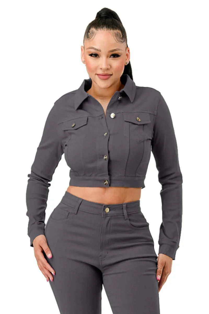 Stretch it Out Cropped Jacket