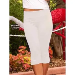 Stylish Elastic Waist Zipper Design Bodycon Women's Leggings - White S