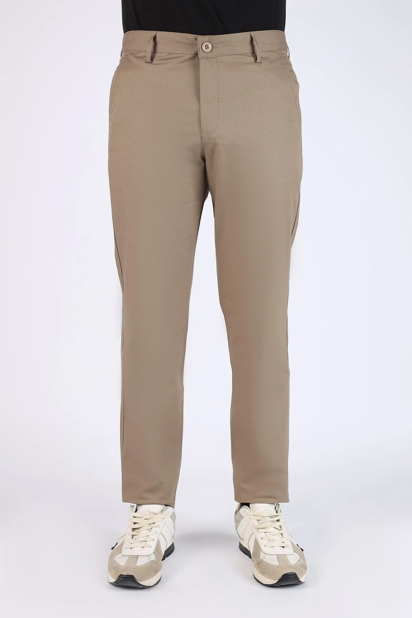 TAPPERED FIT COTTON PANTS