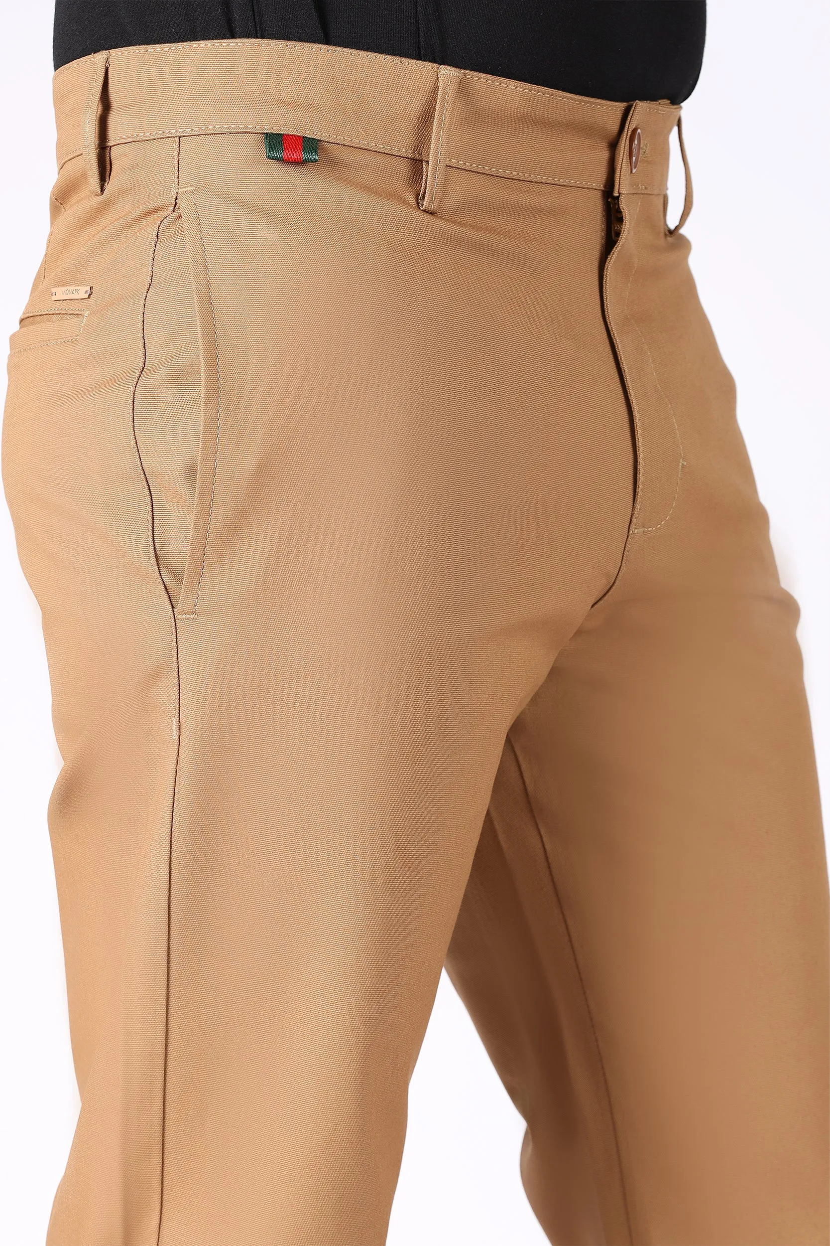 TAPPERED FIT COTTON PANTS