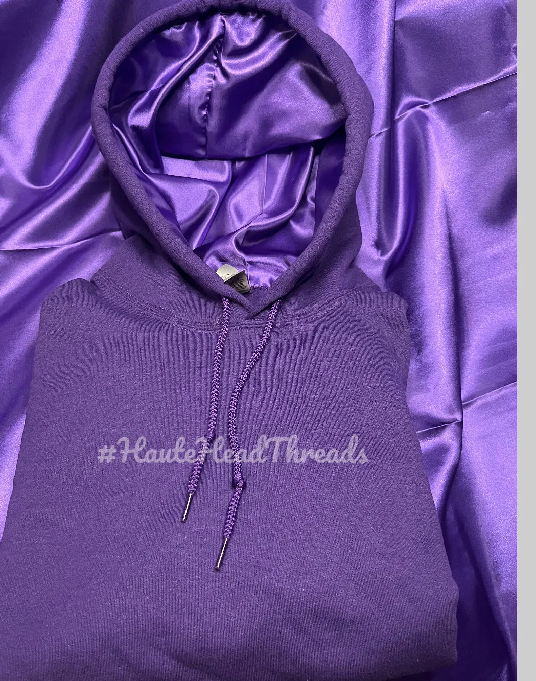 The Classic Collection: Purple Hoodie with Purple Satin lining