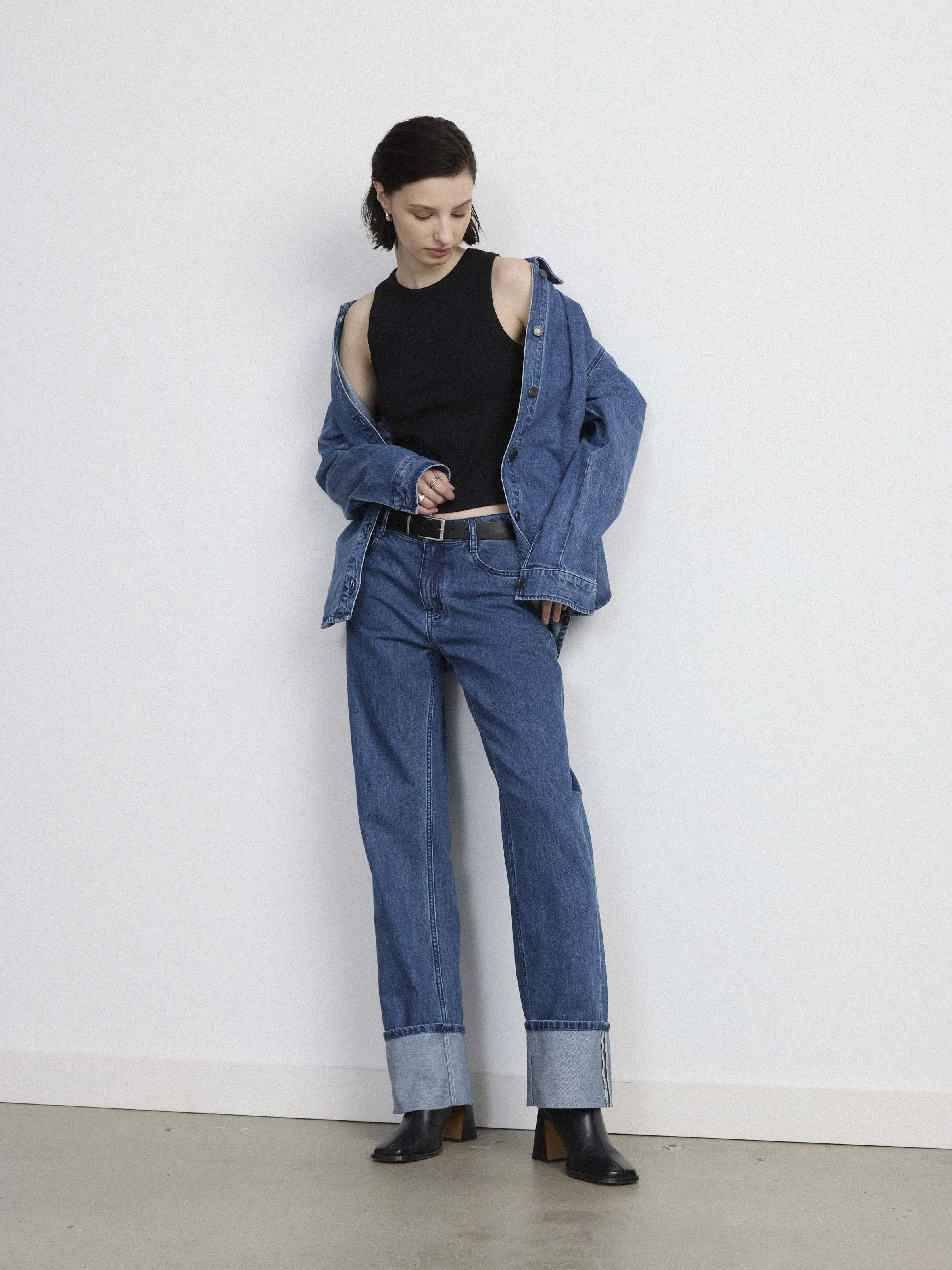 The Denim Overshirt in Medium Blue