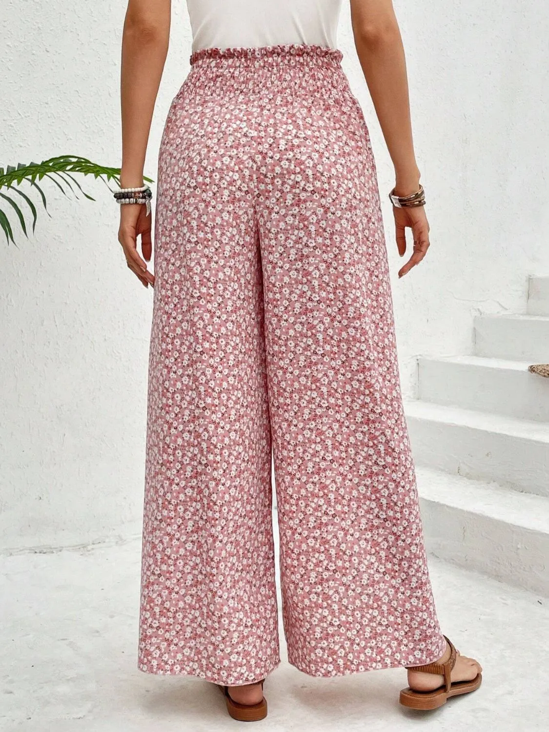 Tied Printed Wide Leg Pants (5 Colors)