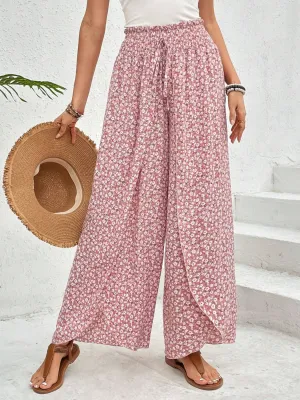 Tied Printed Wide Leg Pants (5 Colors)