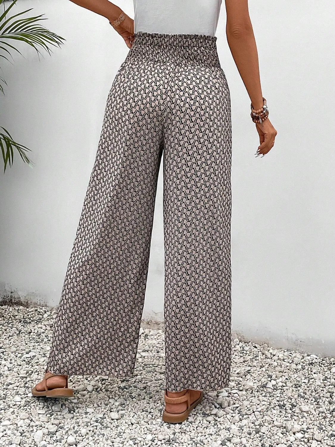 Tied Printed Wide Leg Pants (5 Colors)