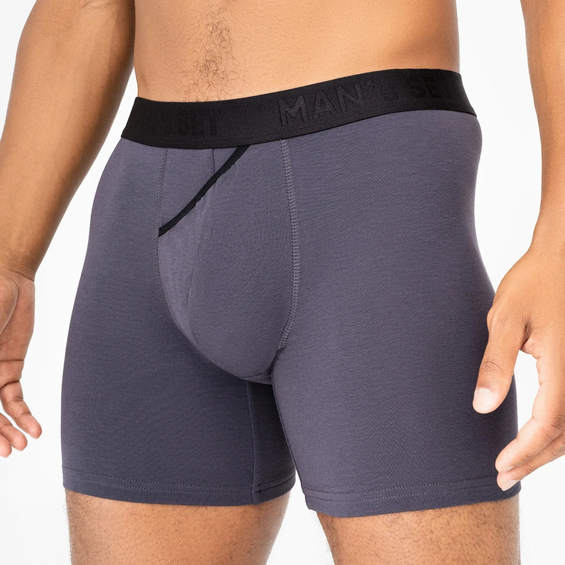UltraSoft  Boxer Brief 7.6" OpenFly, Graphite