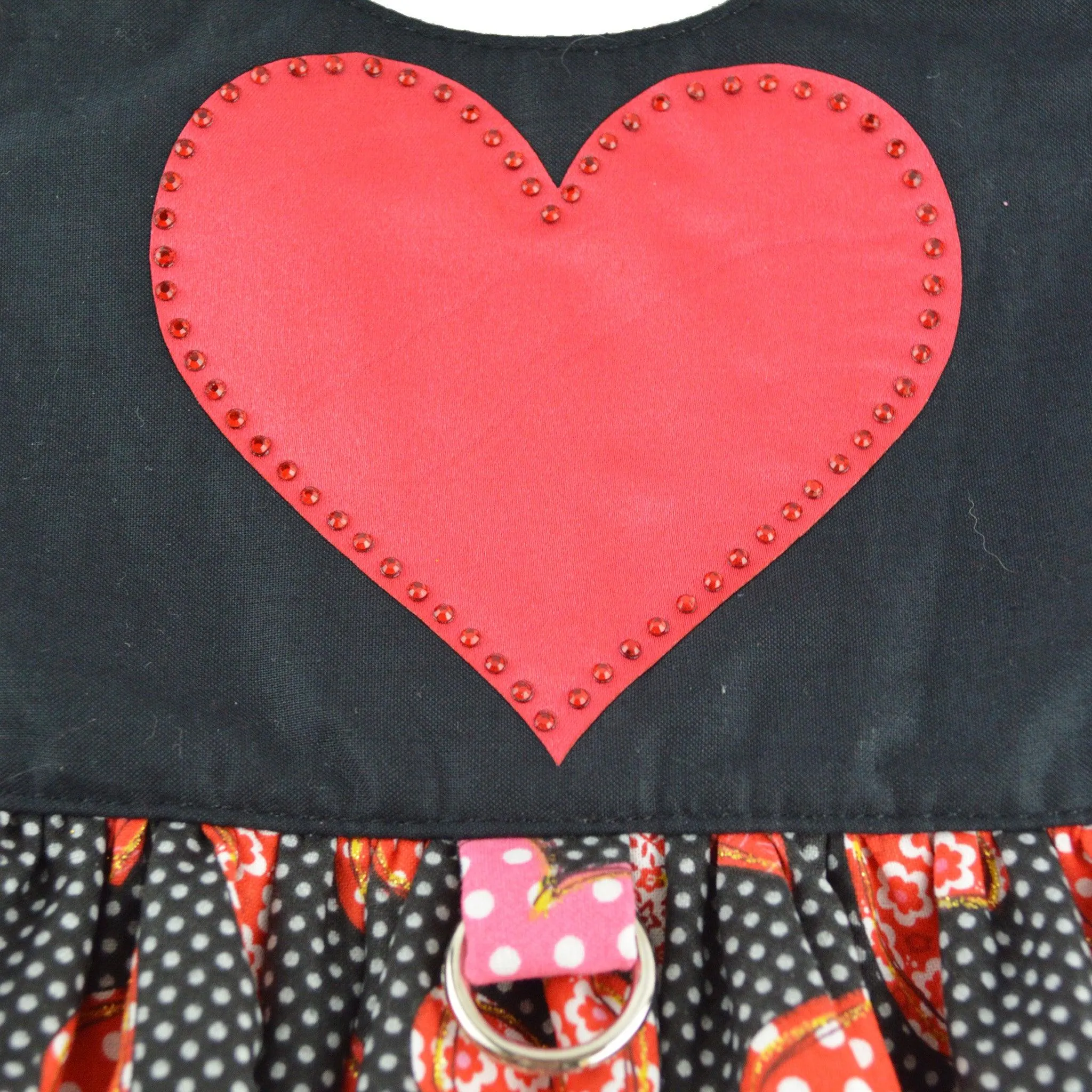 Valentine's Day Heart Harness Dog Dress