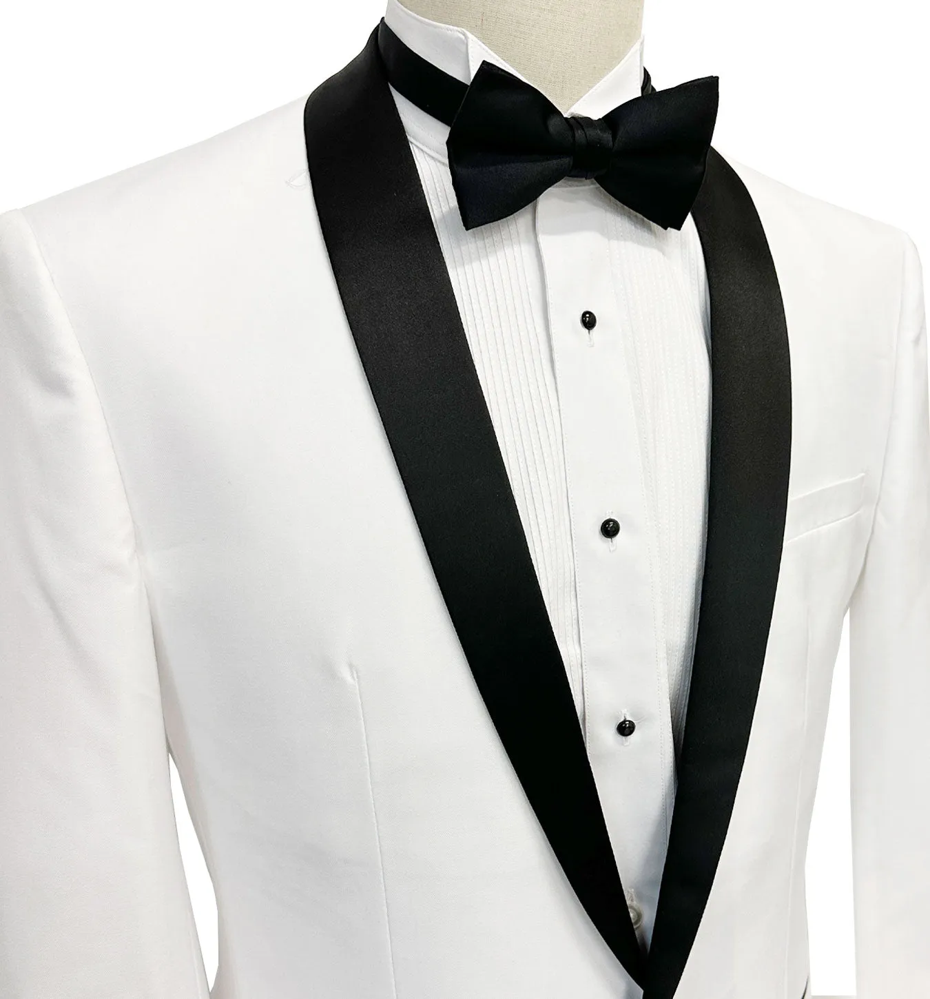 Vinci Slim Fit Tuxedo Suit - White