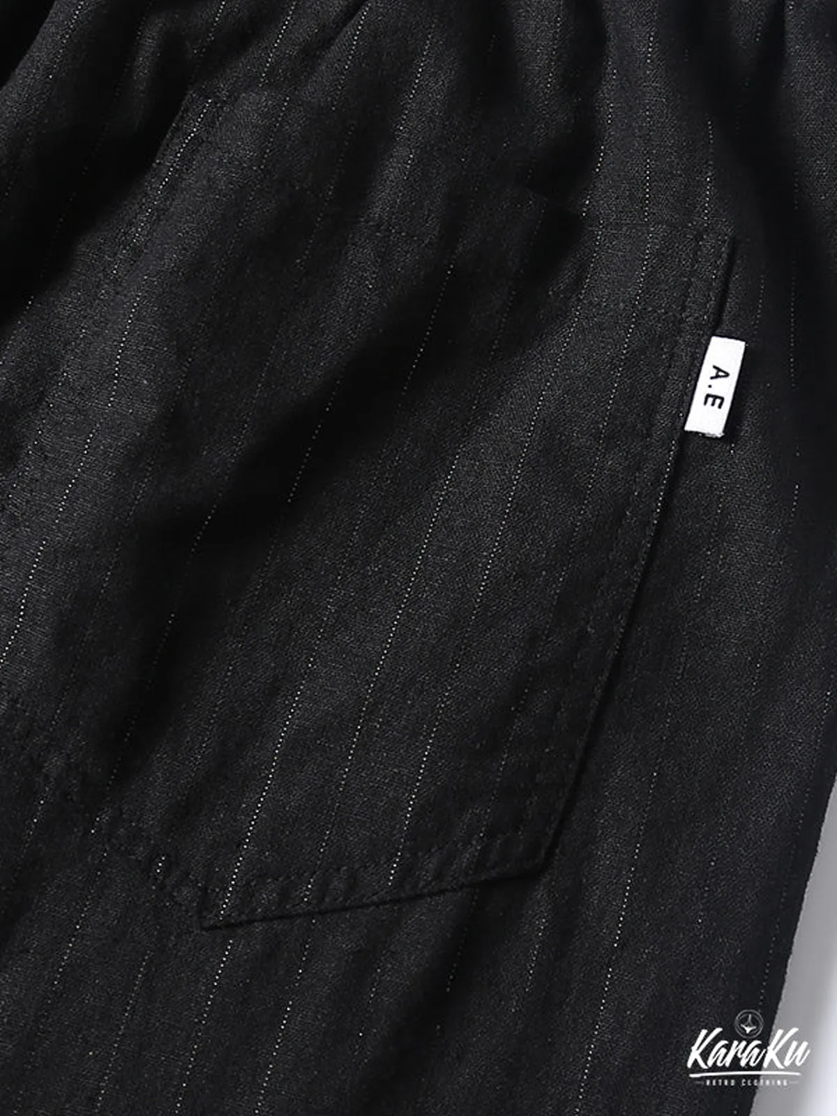 Wabash Stripe Cotton Linen Blend Pants