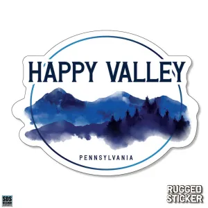 Watercolor Happy Valley Rugged Sticker