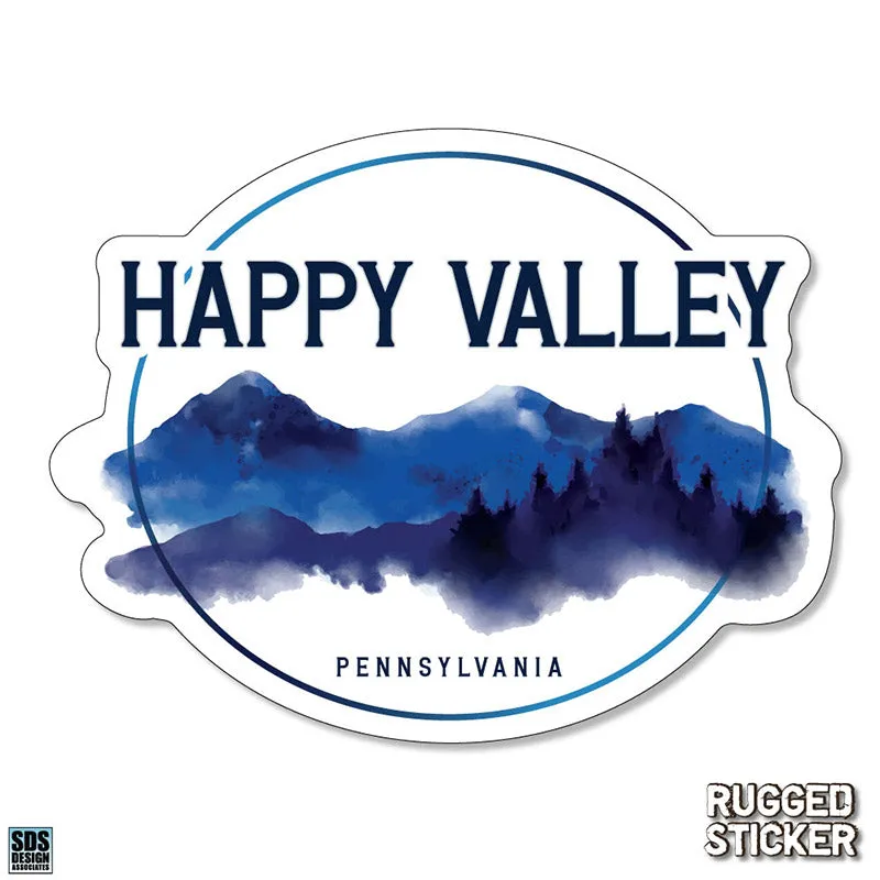 Watercolor Happy Valley Rugged Sticker
