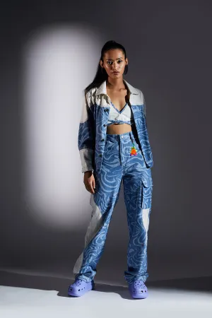 WAVY DENIM PANT