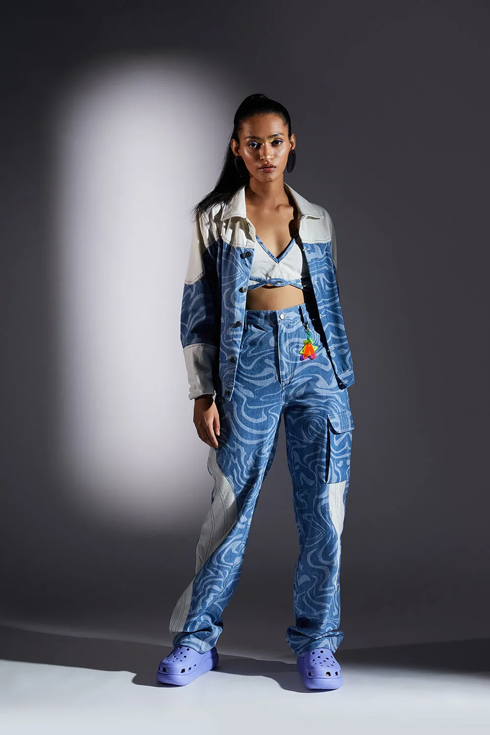 WAVY DENIM PANT