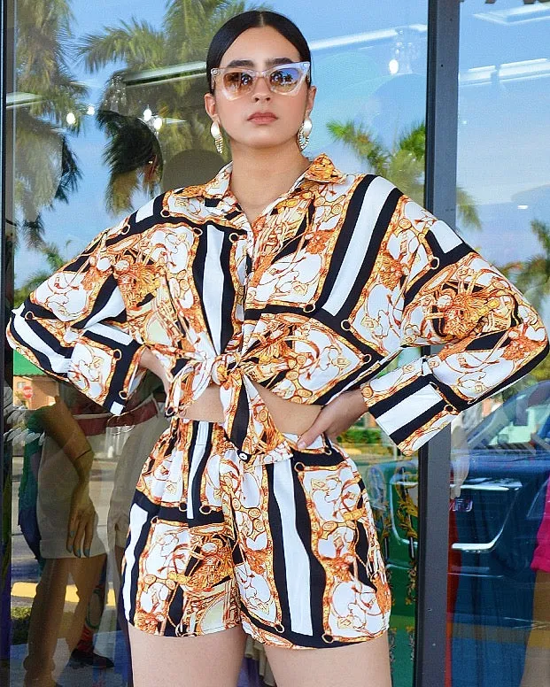 Weekend Getaway Printed Short Set