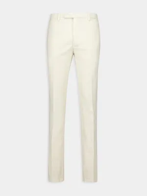 White Classic Fit Trousers