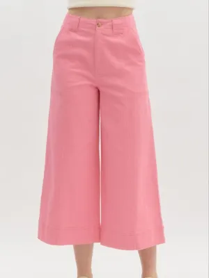 Wide Leg Crop Flare Denim