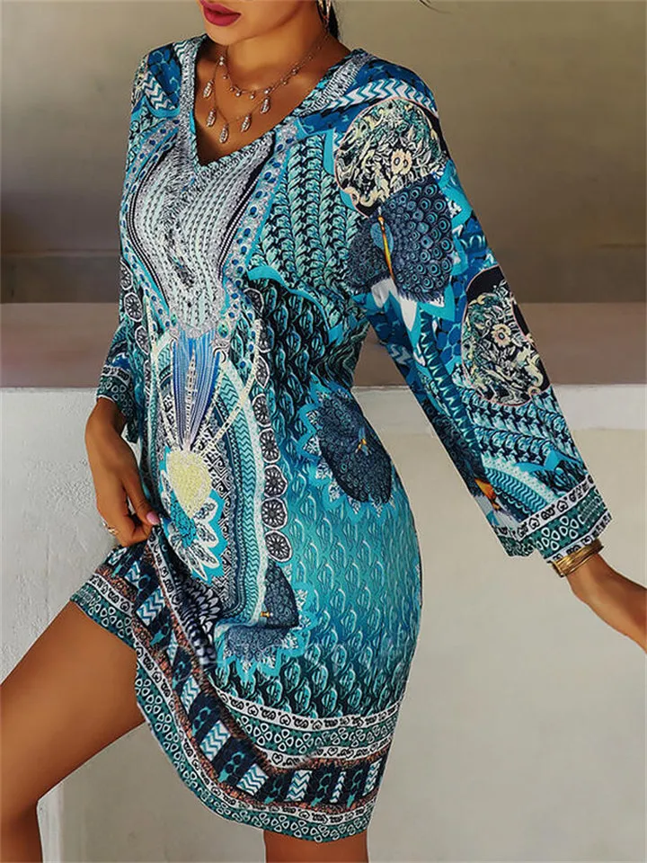 Women's Beautiful Ethnic Style Printed Casual Dress