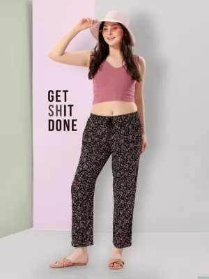 Women's Full-Length Premium Rayon Printed Pyjamas
