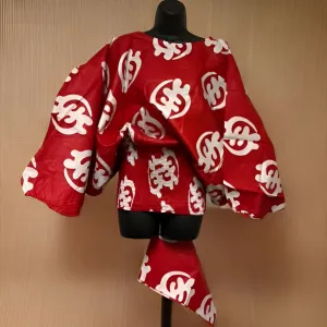 Women's Red Gye Nyame Print Top/Pants